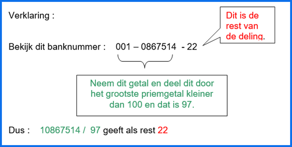 Controle banknummer